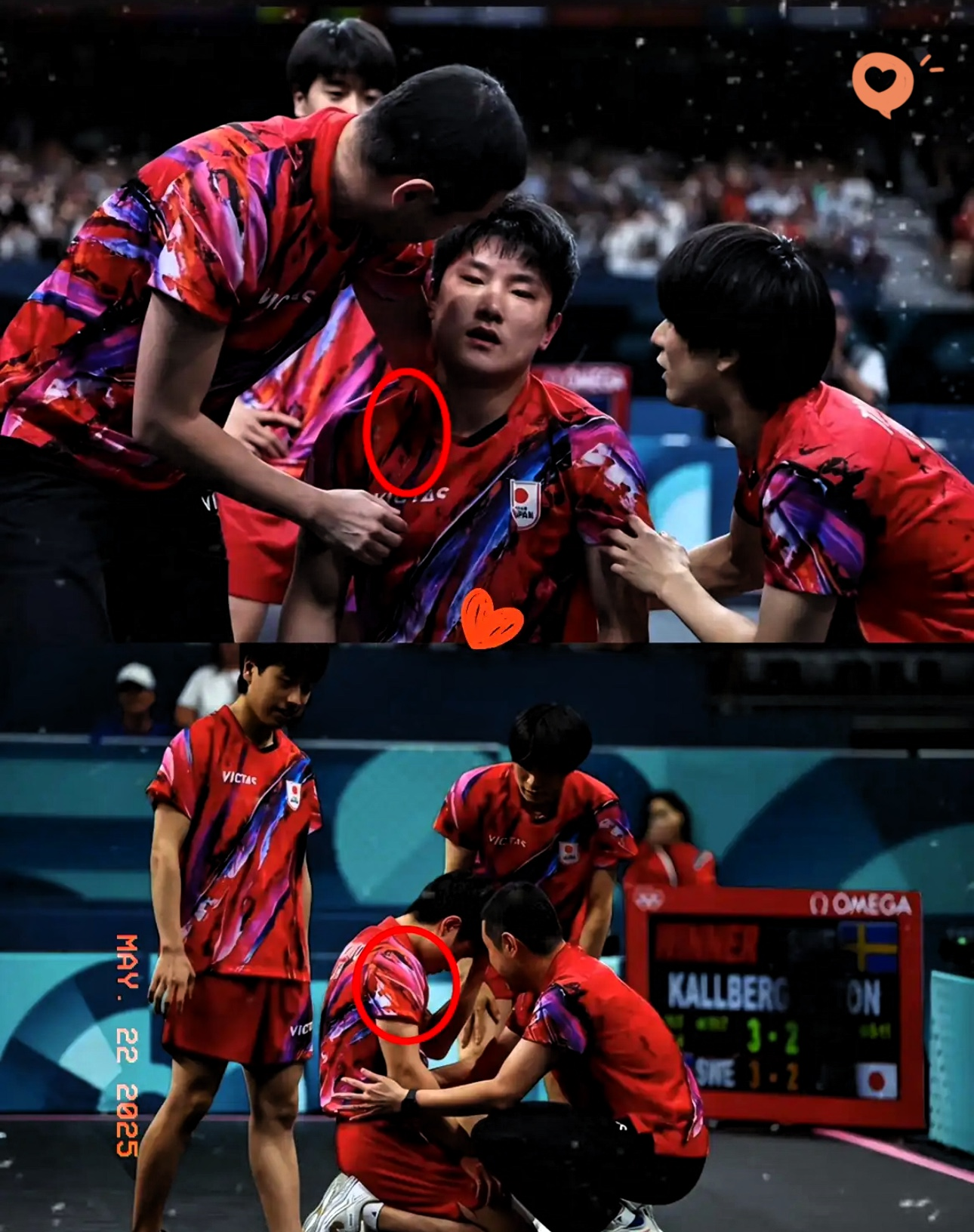 日本乒乓球选手击败对手